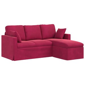 vidaXL Bank Wijnrood 178 x 134 x 80 cm Fluweel