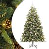 vidaXL Kunstmatige Scharnier Kerstboom met Cones Groen 180 cm