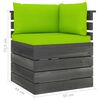 vidaXL 11-delige Loungeset pallet met kussens massief grenenhout