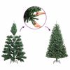 vidaXL Kunstkerstboom met 300 LED Groen 210 cm PVC en Plastic en Staal
