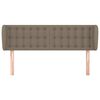 vidaXL Hoofdbord met randen 147x23x78/88 cm stof taupe