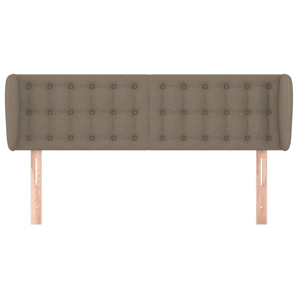 vidaXL Hoofdbord met randen 147x23x78/88 cm stof taupe