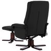 vidaXL Massagestoel verstelbaar met voetenbankje kunstleer zwart