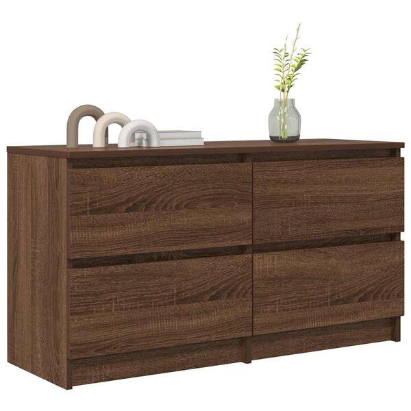 vidaXL Tv-meubel 100x35x54 cm bewerkt hout bruin eikenkleur