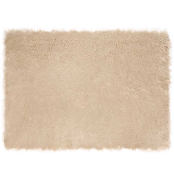 vidaXL Nep Schapenvacht Tapijt Tafalla Beige 120 x 170 cm Polyester