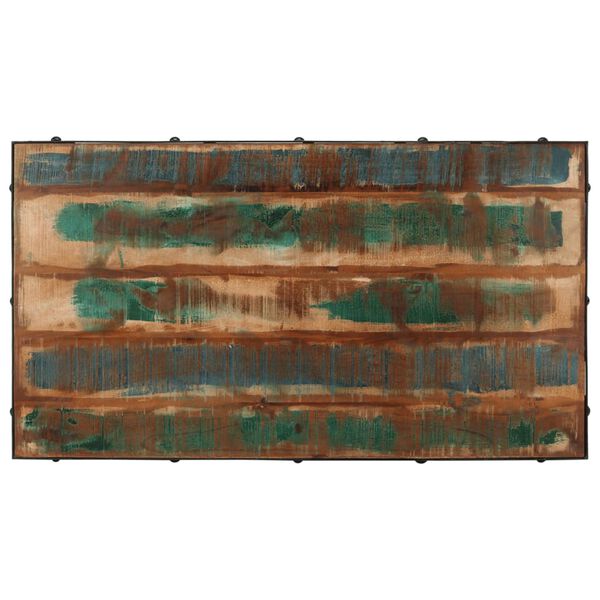 vidaXL Salontafel met wieltjes 100x55x26 cm massief gerecycled hout