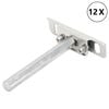 vidaXL Zwevende plankdragers 12st onzichtbaar &Oslash;12x100 mm koolstofstaal