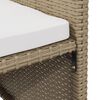 vidaXL Tuinstoelen 4 st met kussens poly rattan beige
