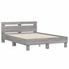 vidaXL Bedframe met hoofdeinde en LED grijs sonoma eiken 120x190 cm