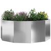 vidaXL Plantenbak Zilver 90 x 90 x 35 cm Gegalvaniseerd staal