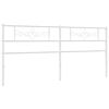 vidaXL Vervangend hoofdbord 193 cm metaal wit