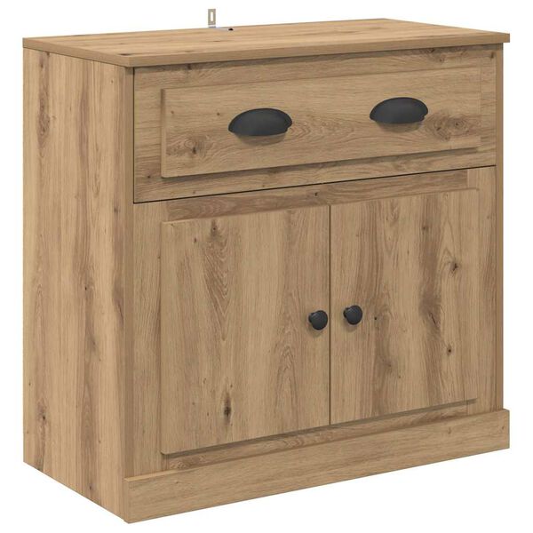 vidaXL Highboard Artisan Eiken 70 x 35,5 x 67,5 cm Bewerkt hout