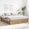 vidaXL Bedframe zonder matras 200x200 cm spaanplaat artisanaal