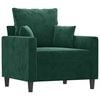 vidaXL Fauteuil 60 cm fluweel donkergroen