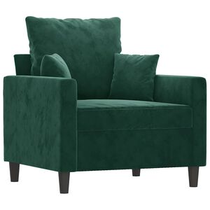 vidaXL Fauteuil 60 cm fluweel donkergroen