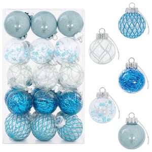 vidaXL Kerstballen set 30 st Blauw &Oslash; 6 cm PET