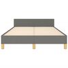 vidaXL Bedframe zonder matras 120x190 cm stof donkergrijs