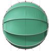 vidaXL Pooldome Groen 405 x 405 x 192 cm 185T polyester met PU-coating