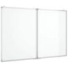 vidaXL Whiteboard magnetisch inklapbaar 100x80x1,7 cm aluminium