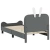 vidaXL Bedframe voor kinderen met hoofdbord Lichtgrijs 80 x 160 cm PU
