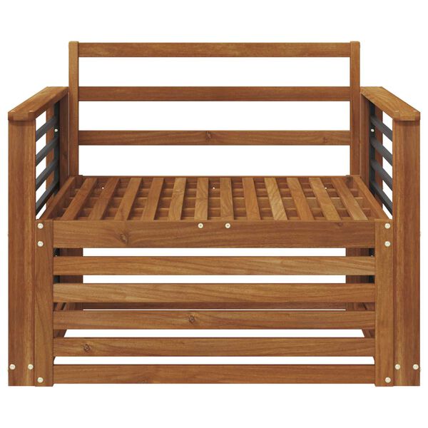 vidaXL 2 Stuk Bank met armleuningen Massief Acaciahout Naturel