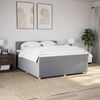 vidaXL Boxspring met matras stof lichtgrijs 180x200 cm