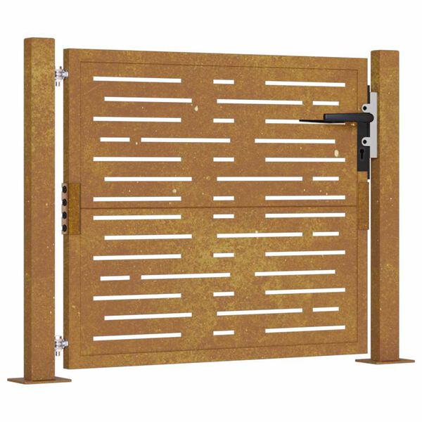 vidaXL Poort vierkant 100x100 cm cortenstaal