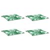vidaXL Stoelkussens 4 st bladpatroon 40x40x4 cm stof