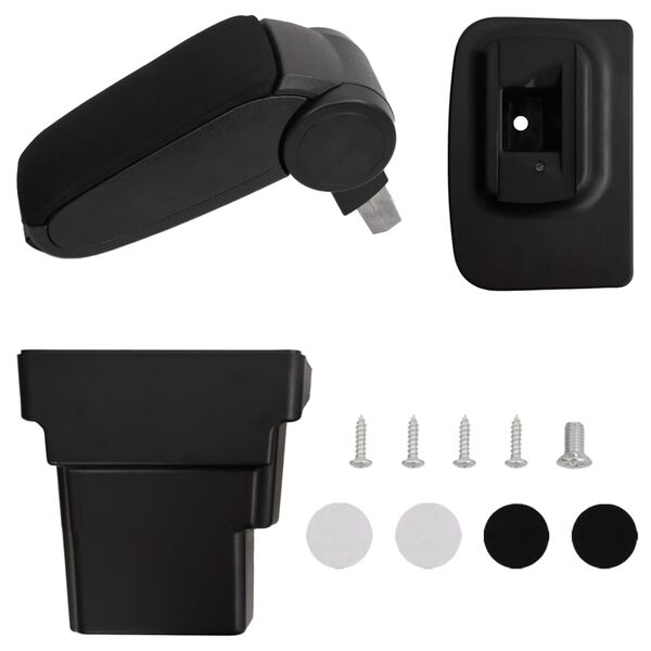 vidaXL Armsteun 17x32x(37-53) cm ABS zwart