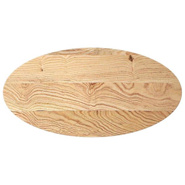 vidaXL Tafelblad 100x50x2 cm ovaal massief eikenhout