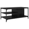 vidaXL Salontafel Zwart Eiken 100 x 50 x 45 cm Bewerkt hout