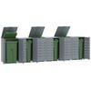 vidaXL Containerberging voor 6 containers 414x79x117 cm staal grijs