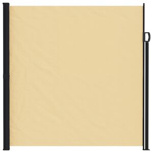 vidaXL Uittrekbaar Zijscherm 500 x 220 cm Polyester Rechthoekig Zand