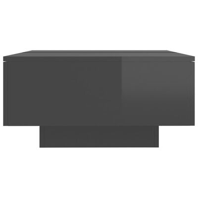 vidaXL Salontafel 90x60x31 cm spaanplaat hoogglans grijs