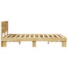 vidaXL Bedframe hoofdeinde zonder matras 120x190 cm massief hout eiken