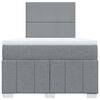 vidaXL Boxspring met matras stof lichtgrijs 120x190 cm