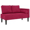 vidaXL Chaise longue met kussens fluweel wijnrood