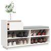 vidaXL Schoenenkast 110x34x61 cm massief grenenhout wit