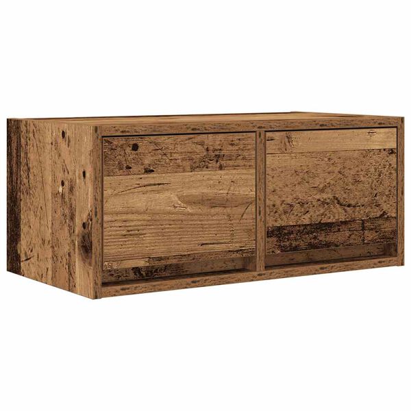vidaXL TV-meubel 60x31x25,5 cm bewerkt hout oud houtkleurig