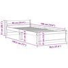 vidaXL Bedframe massief hout 90x190 cm