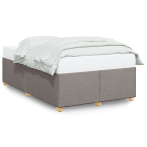vidaXL Bedframe zonder matras 120x200 cm stof taupe