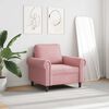 vidaXL Fauteuil 60 cm fluweel roze