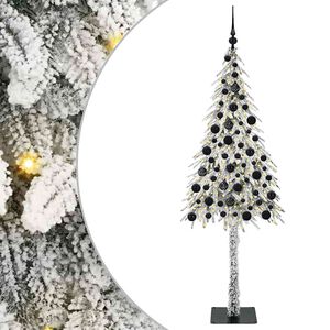 vidaXL Kerstboom met 300 LED met standaard Wit 180 cm PE en staal