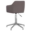 vidaXL Eetkamerstoelen draaibaar 4 st stof taupe