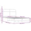 vidaXL Bedframe zonder matras bewerkt hout bruin eikenkleur 140x190 cm