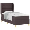 vidaXL Boxspringbed met Matras Donkergrijs 90x190 cm Donkerbruin Stof
