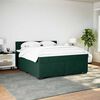 vidaXL Boxspring met matras fluweel donkergroen 180x200 cm