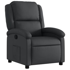 vidaXL Relaxfauteuil Zwart Echt Leer
