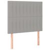 vidaXL Boxspring met matras stof lichtgrijs 100x200 cm