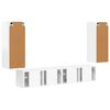 vidaXL TV Wandkast Set Wandgemonteerd 4 pcs Hoogglans wit Bewerkt hout